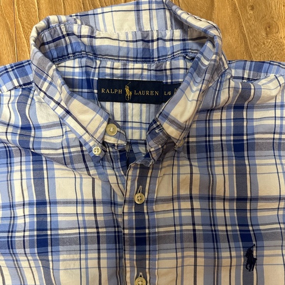 **POLO RALPH LAUREN** lightweight plaid button down SIZE LARGE - Picture 5 of 5